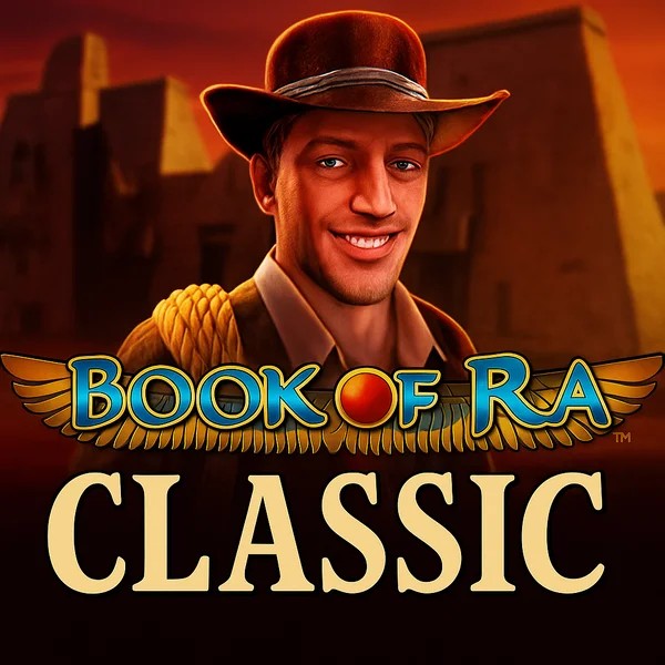 Book of Ra Classic logo – Slots by Novomatic at Regal Rush Casino