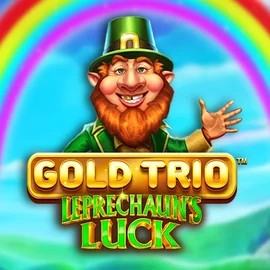 Gold Trio Leprechaun's Luck slot logo by Playtech at Regal Rush Casino